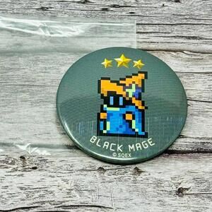 Final Fantasy Black Mage Pixel Art Badge – Square Enix Official Japan US Seller